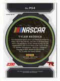 Autographed Tyler Reddick 2023 Panini Prizm Pot of Gold Silver Insert card. A unique NASCAR collectible with a striking silver finish and guaranteed authenticity.