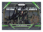 Autographed Tyler Reddick 2023 Panini Prizm Racing Widescreen Insert card commemorating his COTA win. Signed with a Certificate of Authenticity for guaranteed value.