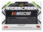 2023 Panini Prizm Racing Widescreen Insert signed by Tyler Reddick celebrating his COTA victory. A rare NASCAR collectible card with vibrant details and COA.