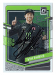 Autographed Tyler Reddick 2024 Donruss Optic Racing COTA Race Win card, showcasing his victory with the 23XI Racing team. Comes with COA for authenticity.