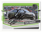 Signed Tyler Reddick 2024 Donruss Racing card showing his #45 Monster 23XI car. Perfect for NASCAR collectors, with a COA ensuring authenticity and value.