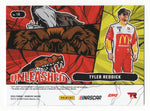 Signed Tyler Reddick 2024 Donruss Racing Unleashed card, featuring the #45 McDonald's 23XI Team car. Limited edition NASCAR collectible with Certificate of Authenticity.