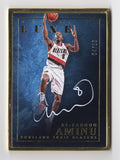 AL-FAROUQ AMINU 2015-16 Panini Luxe Basketball GOLD FRAME AUTOGRAPH (Portland Trailblazers) Extremely Rare Insert NBA Collectible Basketball Trading Card #04/10