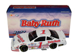 Autographed 1992 Jeff Gordon #1 Baby Ruth Racing Ford Thunderbird vintage black window bank 1/24 scale NASCAR diecast car featuring authentic signature, classic sponsorship graphics, detailed body styling, and strong appeal among collectors of early Jeff Gordon memorabilia.