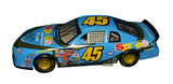 Autographed 1997 Adam Petty #45 Spree Racing Petty Enterprises vintage 1/24 scale NASCAR diecast car featuring authentic signature, detailed sponsor graphics, and strong collectible appeal for racing memorabilia enthusiasts and Petty family fans.