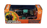 Autographed 1998 Bobby Labonte #18 Small Soldiers Movie Action 1/64 scale NASCAR diecast car featuring the distinctive movie-themed racing design. This signed miniature diecast is a unique collectible from Labonte’s NASCAR career and includes a COA, making it an excellent display piece for racing memorabilia collectors.