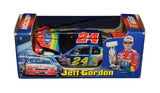Autographed 1998 Jeff Gordon #24 DuPont Winston No Bull Winner Action 1/64 scale NASCAR diecast car featuring Jeff Gordon’s signature and his recognizable #24 DuPont racing identity. This collectible includes a Certificate of Authenticity and celebrates a memorable achievement from Gordon’s dominant 1998 NASCAR Cup Series season.