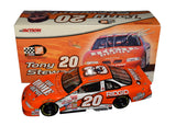 Autographed 2000 Tony Stewart #20 The Home Depot Joe Gibbs Racing Action 1/24 scale NASCAR diecast featuring an authentic Tony Stewart signature and the iconic orange Home Depot paint scheme. This classic signed collectible makes a great gift for Tony Stewart fans and dedicated NASCAR memorabilia collectors.