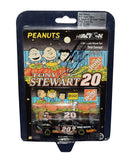Autographed 2002 Tony Stewart #20 In Search of the Great Pumpkin Charlie Brown Action 1/64 scale NASCAR diecast car featuring a distinctive Peanuts-themed racing design and Tony Stewart’s signature. This collectible includes a Certificate of Authenticity and is ideal for Smoke fans, NASCAR collectors, and Charlie Brown enthusiasts.