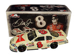 Autographed 2006 Dale Earnhardt Jr. #8 Budweiser Retro Ralph Earnhardt Tribute Action 1/24 scale NASCAR diecast featuring an authentic Dale Jr. signature and vintage-inspired racing graphics honoring his grandfather Ralph Earnhardt. A meaningful collectible and great gift for Earnhardt family fans and NASCAR memorabilia collectors.