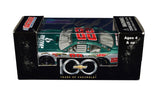 Autographed 2011 Dale Earnhardt Jr. #88 AMP Energy Chevy 100th Anniversary Action 1/64 scale NASCAR diecast car featuring Dale Jr.’s signature and the special Chevrolet centennial racing design. This collectible includes a Certificate of Authenticity and is ideal for Dale Earnhardt Jr., NASCAR, and Chevrolet memorabilia collectors.