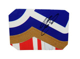 Autographed 2013 Chase Elliott #9 Aaron’s Rookie ARCA Series gold glitter race-used NASCAR sheet metal. This hand-signed collectible is roughly the size of a standard trading card, fits inside a plastic toploader for protection and display, and includes a certificate of authenticity.