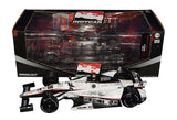Autographed 2014 Kurt Busch #26 Suretone Racing Andretti Autosport IndyCar 1/18 scale Greenlight Collectibles diecast car featuring authentic signature and detailed Indianapolis 500 race-inspired graphics.