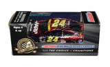 Autographed 2015 Jeff Gordon #24 AARP Martinsville Win Raced Version Action 1/64 scale NASCAR diecast commemorating Gordon’s historic 93rd and final NASCAR Cup Series victory. Personally signed by Jeff Gordon, this collectible includes a Certificate of Authenticity and represents one of the most memorable wins of his legendary racing career.