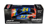 Autographed 2015 Jeff Gordon #24 Axalta Rainbow Warrior Action 1/64 scale NASCAR diecast car featuring the iconic rainbow-inspired paint scheme and Jeff Gordon’s signature. This collectible includes a Certificate of Authenticity and represents the memorable return of Gordon’s Rainbow Warrior look during his final full-time NASCAR Cup Series season.