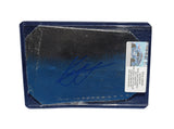 Autographed 2017 Kyle Larson #42 Credit One race-used NASCAR sheet metal from his Homestead Chip Ganassi Racing car. This signed collectible is roughly the size of a standard trading card, fits inside a plastic toploader for protection and display, and includes a certificate of authenticity.
