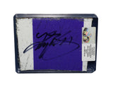 Autographed 2019 Kyle Busch #18 M&M’s Halloween Martinsville race-used NASCAR composite sheet metal featuring authentic race wear, colorful Halloween graphics, and included COA. Roughly trading card sized and protected inside a plastic toploader for easy display and collectible preservation.