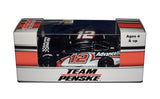 Autographed 2021 Ryan Blaney #12 Advance Auto Parts Team Penske 1/64 scale NASCAR diecast car featuring the distinctive Advance Auto Parts racing design. Hand-signed by Ryan Blaney and accompanied by a COA, this miniature Ford is an exciting collectible from Blaney’s successful three-win 2021 NASCAR Cup Series season.