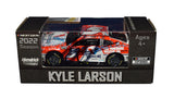 Autographed 2022 Kyle Larson #5 Valvoline Homestead Win Raced Version 1/64 scale NASCAR diecast car recreating his victorious Hendrick Motorsports Chevrolet from Homestead-Miami Speedway. Hand-signed by Kyle Larson and accompanied by a COA, this collectible celebrates a dominant performance in which Larson led 199 of 267 laps.