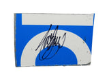 Autographed 2022 Tony Stewart #14 Good Sam SRX Series race-used composite sheet metal with certificate of authenticity. This signed racing collectible is roughly the size of a standard trading card and fits inside a plastic toploader for convenient protection, storage, and display.
