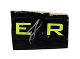 Autographed 2022 Ty Gibbs #54 He Gets Us race-used composite NASCAR sheet metal from his Portland Joe Gibbs Racing Toyota. This hand-signed collectible is roughly the size of a standard trading card, fits inside a plastic toploader for protection and display, and includes a certificate of authenticity.