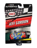 Autographed 2024 Jeff Gordon #24 Hendrick Motorsports 40th Anniversary NASCAR Authentics Wave 02 1/64 scale diecast car featuring Jeff Gordon’s signature and a special anniversary racing design. This collectible includes a Certificate of Authenticity and celebrates four decades of Hendrick Motorsports history and Gordon’s legendary #24 legacy.