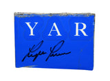 Autographed 2024 Ryan Preece #41 United Rentals race-used composite NASCAR sheet metal from the Phoenix car. This hand-signed collectible is roughly the size of a standard trading card, fits inside a plastic toploader for protection and display, and includes a certificate of authenticity.