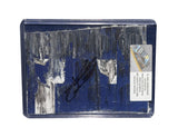 Displayed autographed Shane van Gisbergen #97 SafetyCulture composite NASCAR sheet metal from the 2024 Kansas crash car with visible racing damage. Housed inside a protective plastic toploader, this trading-card-size collectible makes a great gift for SVG fans, Kansas Speedway enthusiasts, and memorabilia collectors.