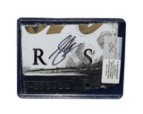 Autographed 2024 Shane van Gisbergen #97 WeatherTech race-used composite NASCAR sheet metal from his Talladega car. This hand-signed collectible is roughly the size of a standard trading card, fits inside a plastic toploader for protection and display, and includes a certificate of authenticity.
