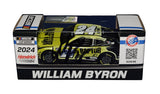 Signed William Byron #24 Raptor Chevrolet Camaro from the 2024 NASCAR Cup Series season, produced by Lionel in collectible 1/64 scale. Featuring Byron’s autograph and an included COA, this detailed Hendrick Motorsports diecast is an excellent addition to collections of William Byron memorabilia and modern NASCAR race cars.