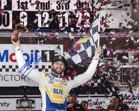 Autographed 2025 Chase Elliott 8x10 photo capturing his Bowman Gray Clash win with victory confetti surrounding the #9 NAPA Racing car. Ideal for collectors and a great gift. Includes COA, and we are always here to help with any questions.
