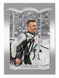Timeless Classics styling showcases Austin Dillon on this autographed 2023 Panini Chronicles Racing NASCAR trading card. Featuring Dillon's signature and accompanied by a Certificate of Authenticity, this collectible celebrates the Richard Childress Racing No. 3 Chevrolet driver and his memorable 2018 Daytona 500 victory.