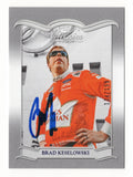 Brad Keselowski is featured on this autographed 2023 Panini Chronicles Classics NASCAR trading card, individually serial numbered #124/199. Showcasing the distinctive Classics insert design and Keselowski's signature, this collectible includes a Certificate of Authenticity and celebrates the 2012 NASCAR Cup Series champion and RFK Racing co-owner.