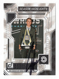 Autographed Carson Hocevar 2025 Donruss Racing trading card highlighting his 2024 Rookie of the Year season with Spire Motorsports, featuring modern card design, detailed racing imagery, and clear signature, ideal for collectors looking to add a milestone NASCAR collectible from a rising Cup Series driver.