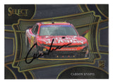 Carson Kvapil is featured on this autographed 2024 Panini Select Racing NASCAR Rookie trading card with distinctive Select styling. Signed by the talented JR Motorsports driver and two-time CARS Tour Late Model Stock Car champion, this collectible includes a Certificate of Authenticity and celebrates an exciting young NASCAR competitor.