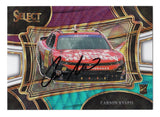 Eye-catching Tri-Color Prizm styling showcases Carson Kvapil on this autographed 2024 Panini Select Racing NASCAR rookie trading card. Featuring Kvapil's signature and accompanied by a Certificate of Authenticity, this collectible celebrates the two-time CARS Tour Late Model Stock Car champion and rising JR Motorsports driver.