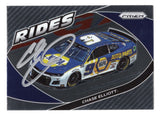 Autographed Chase Elliott 2022 Panini Prizm Racing Rides trading card featuring the #9 NAPA NASCAR Cup Series car, showcasing modern Prizm design, detailed racing imagery, and clear signature, ideal for collectors looking to add a popular driver and champion to their NASCAR collection.