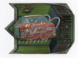 Autographed Dale Earnhardt Jr. 2002 Wheels High Gear Machine Diecut NASCAR trading card featuring the distinctive Machine insert artwork and unique die-cut shape. Personally signed by Earnhardt Jr. and accompanied by a Certificate of Authenticity, this vintage racing collectible celebrates the iconic No. 8 Budweiser Chevrolet driver.
