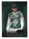 Autographed Dale Earnhardt Jr. 2009 Press Pass Stealth Racing NASCAR trading card featuring the popular Hendrick Motorsports No. 88 Chevrolet driver and distinctive Stealth card design. Personally signed by Earnhardt Jr. and accompanied by a Certificate of Authenticity, this vintage collectible celebrates his memorable NASCAR Cup Series career.