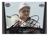 Autographed Dale Earnhardt Sr 1999 Upper Deck Racing Victory Circle trading card featuring the #3 Goodwrench NASCAR team, showcasing vintage card design, bold racing imagery, and clear signature, ideal for collectors and fans seeking a historic motorsports collectible to display.