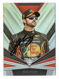 Front view of an autographed Josh Berry 2023 Panini Chronicles Racing Titanium NASCAR trading card featuring the talented NASCAR driver and distinctive Titanium card design. This signed collectible includes a Certificate of Authenticity and appeals to Josh Berry fans, NASCAR enthusiasts, and collectors of autographed racing trading cards.