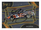 Autographed Kyle Busch 2024 Panini Select Racing Pit Road trading card featuring the #8 Cheddar’s Richard Childress Racing NASCAR paint scheme with premium card design and included COA. A standout collectible for NASCAR fans, sports card collectors, and Kyle Busch memorabilia enthusiasts.
