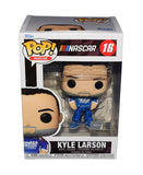 Autographed Kyle Larson #5 Hendrick Cars Racing NASCAR Funko Pop #16 featuring an authentic Kyle Larson signature, recognizable No. 5 racing colors, collectible Funko packaging, and a Certificate of Authenticity. A standout display piece and great gift for Kyle Larson fans, NASCAR enthusiasts, and signed Funko collectors.