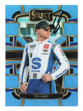 Autographed Ty Gibbs 2024 Panini Select Racing Grandstand #54 SiriusXM Blue Parallel Insert NASCAR trading card serial numbered #171/199 with Certificate of Authenticity and a rigid, plastic toploader included for protection and display. A fantastic gift for NASCAR fans and collectors.