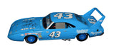 Close-up of the signed 1970 Richard Petty #43 Southern Chrysler Edition Plymouth Superbird Vintage Racing Champions 1/24 scale diecast showcasing authentic autograph, classic race graphics, premium craftsmanship, limited edition numbering, and an included Certificate of Authenticity.
