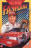 Autographed 1987 Cale Yarborough NASCAR glossy photo featuring the #29 Hardee’s Racing car in his Life in the Fastlane hero-style image. This vintage collectible highlights classic sponsor graphics, retro race-day presentation, and Yarborough’s legendary career, authenticated with a Certificate of Authenticity and making a great gift for fans and collectors.
