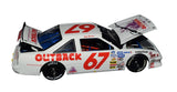 Collectible signed 1990 Jeff Gordon #67 Outback Steakhouse Busch Series RCCA Elite Vintage 1/24 scale NASCAR diecast with authentic autograph, detailed collector-quality craftsmanship, and limited production of only 3,000 pieces. An outstanding display car and memorable gift for Jeff Gordon or vintage NASCAR racing enthusiasts.