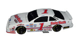 Rare signed Jeff Gordon Baby Ruth Racing Ford Thunderbird diecast from 1992 showcasing the vintage black window bank design, detailed NASCAR graphics, authentic autograph, and collectible display value for motorsports enthusiasts and memorabilia collectors.