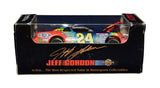 Jeff Gordon signed 1997 #24 DuPont Winston Million Dollar NASCAR diecast car in 1/64 scale by Action. Celebrating Gordon’s historic Winston Million achievement, this autographed Hendrick Motorsports collectible includes a COA and makes a great gift for Jeff Gordon fans, NASCAR enthusiasts, and vintage diecast collectors.