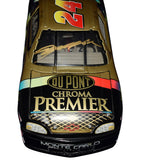 Collectible autographed Jeff Gordon 1997 #24 DuPont Chroma Premier February 15th Champion 1/24 scale NASCAR diecast with the legendary rainbow paint scheme and authentic signature. This limited-production car, one of only 7,500 made, captures a memorable period in the four-time NASCAR Cup Series Champion's career.